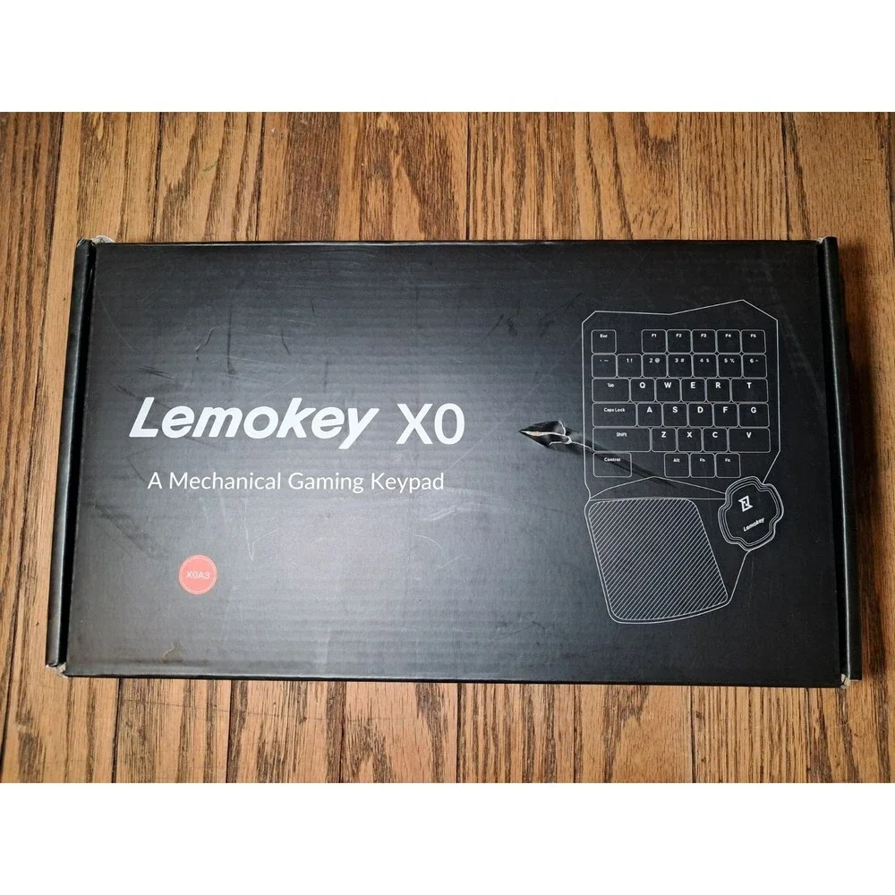 LEMOKEY X0 One Handed Gaming Keyboard, 35 Keys North-Facing Red Backlit Wired
